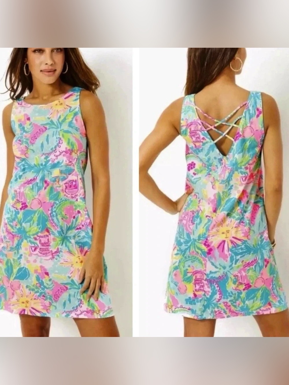 Lilly Pulitzer vibrant Kristen swing dress sunshine state medium